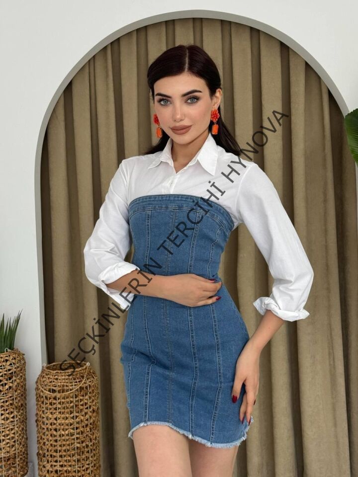 Vinna Straplez Kot Mini Elbise