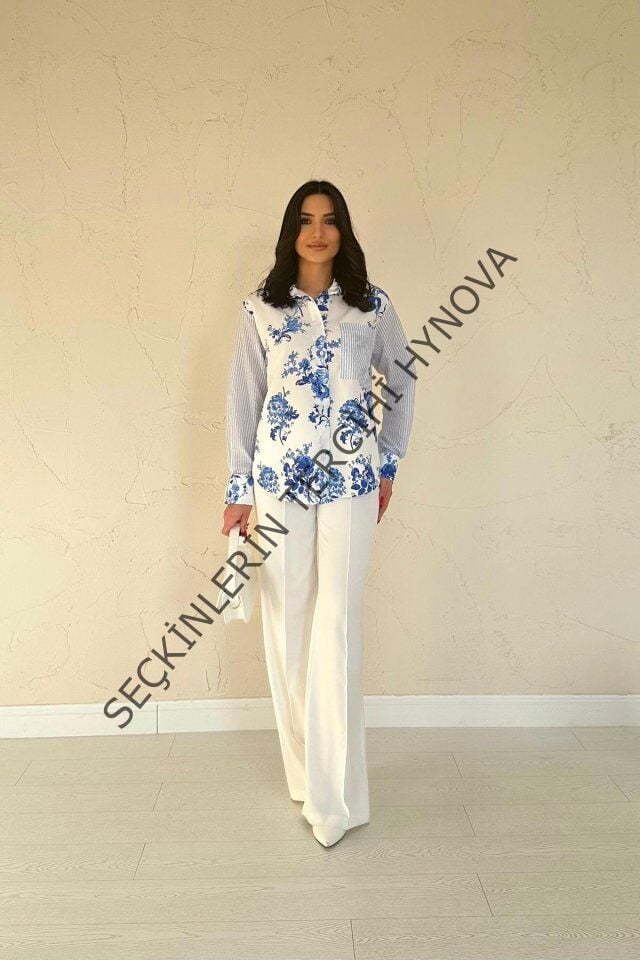 Mavi Garnili Gömlek