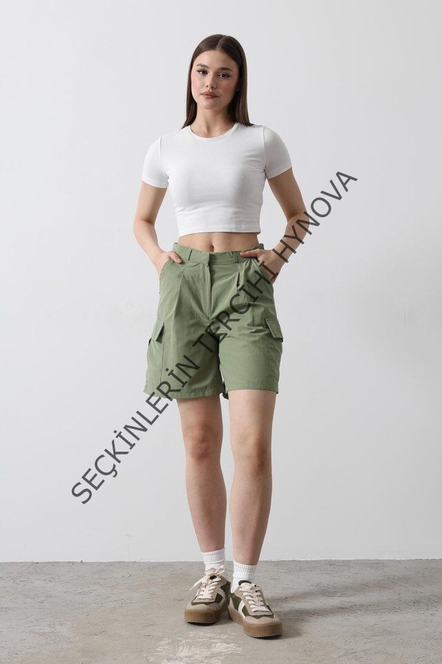 Cargo Cepli Şort - Haki