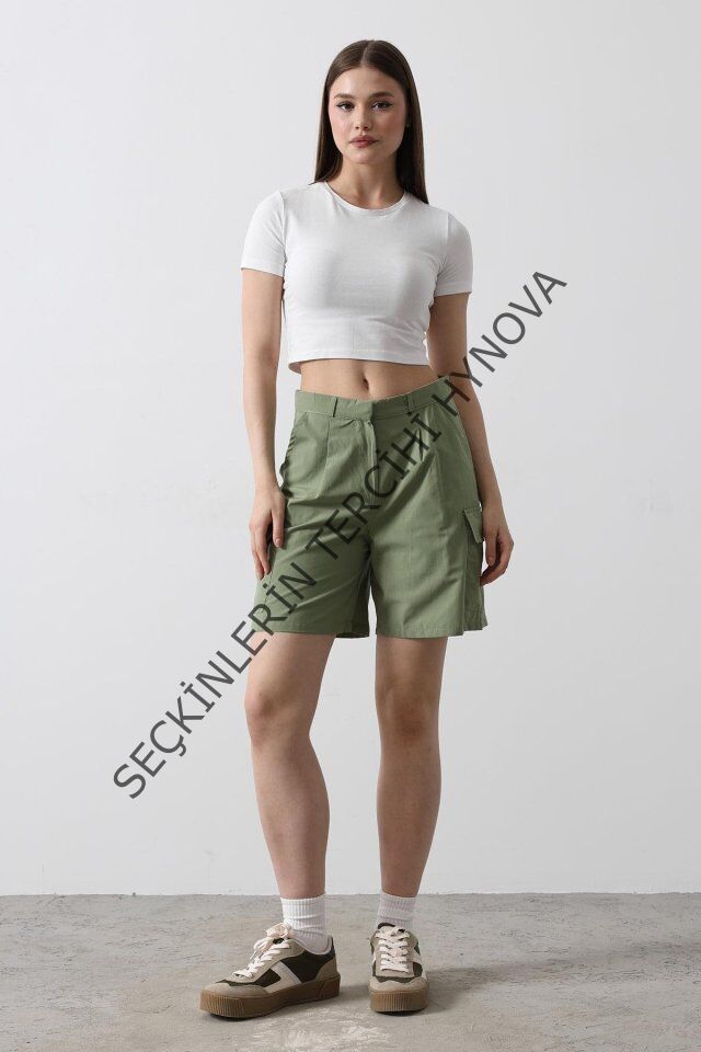 Cargo Cepli Şort - Haki
