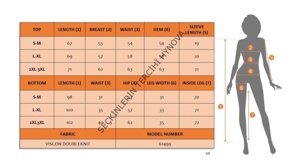 Kadın Kısa Kollu Bisiklet Yaka çift Renk şerit Detaylı Viskon Iki Iplik Bluz Ve Pantolon Ikili Takım