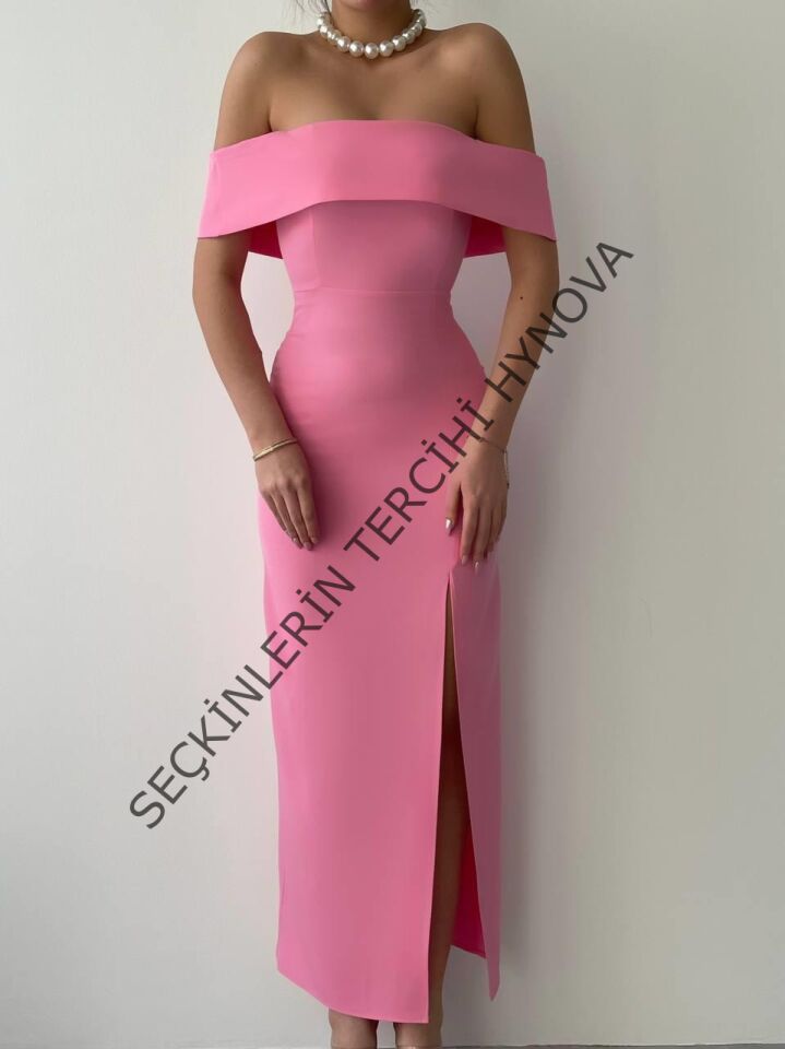 MADONNA YAKA UZUN ELBİSE