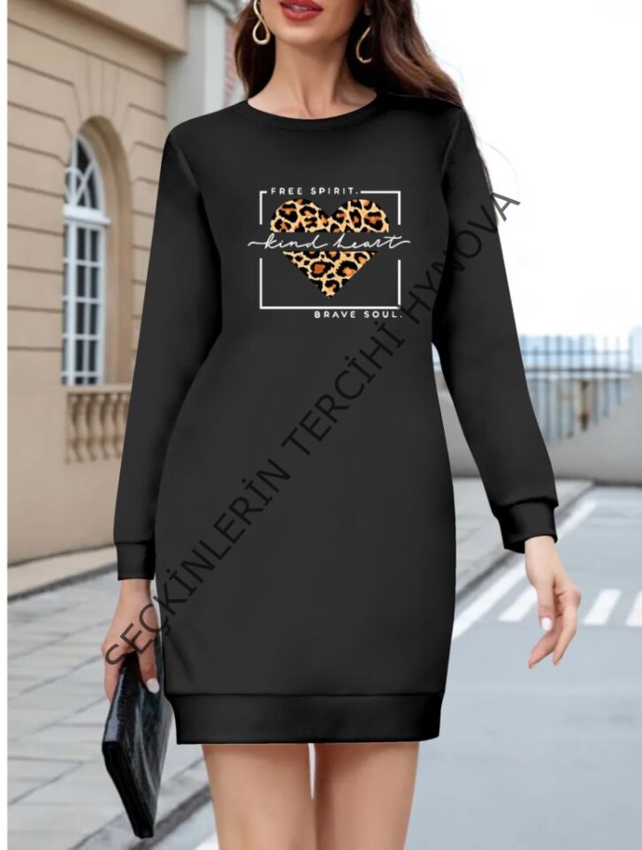 Kadın Uzun Kollu Bisiklet Yaka Desenli Viskon Iki Iplik Bluz