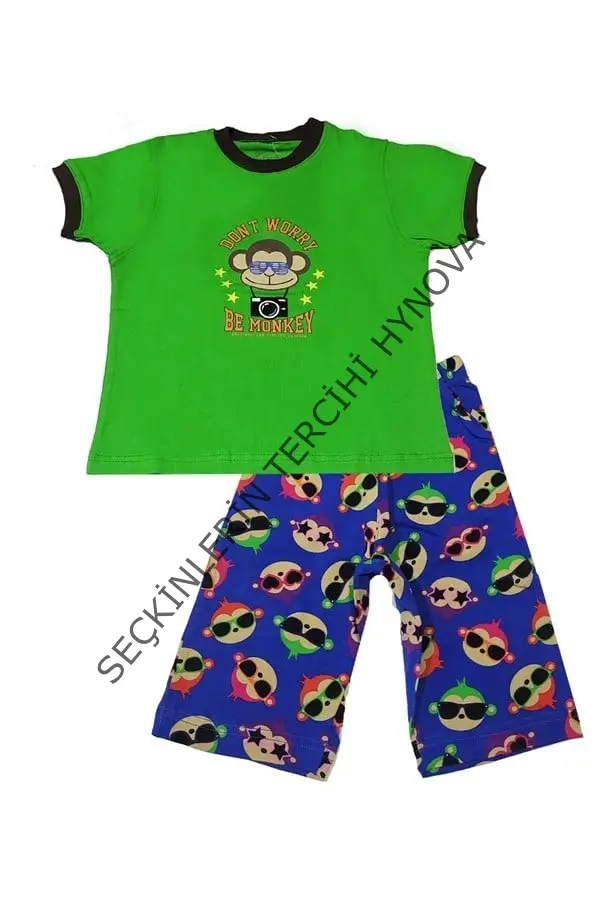 Erkek Çocuk Desenli Kapri Takımı 1-2 Yaş