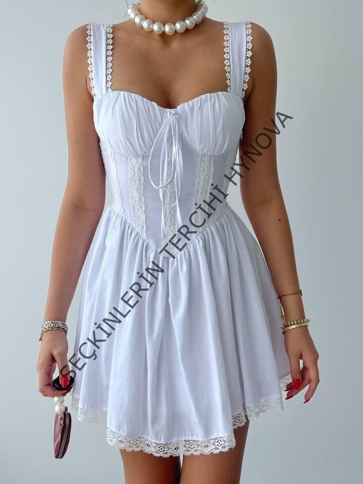 Lille Arkası Bağlamalı Elbise