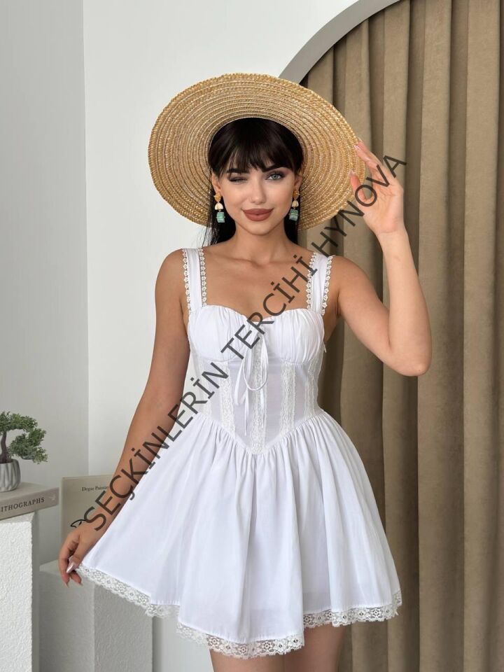 Lille Arkası Bağlamalı Elbise