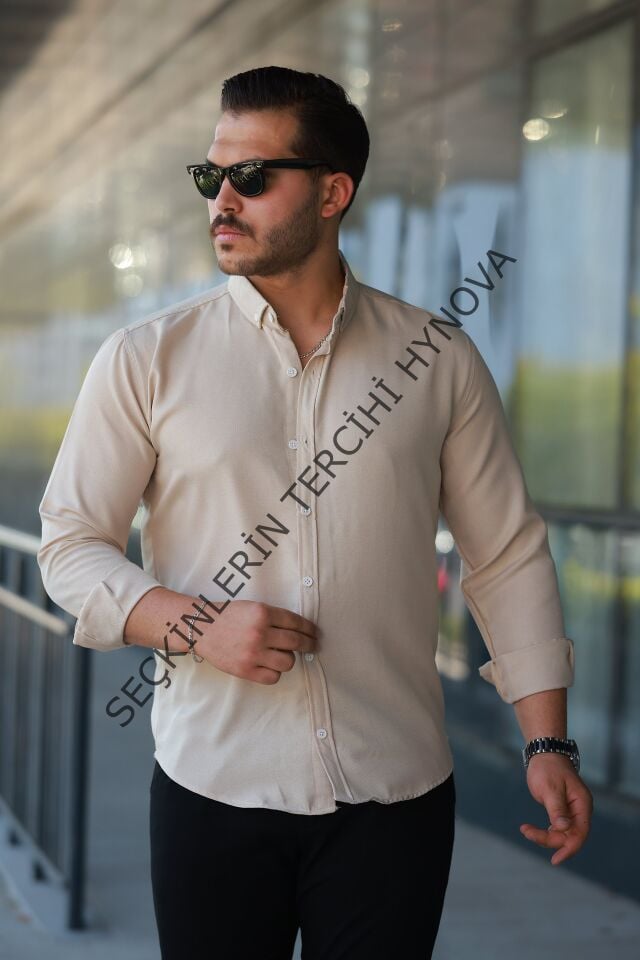 Erkek Uzun Kollu Regular Sofya Keten Gömlek