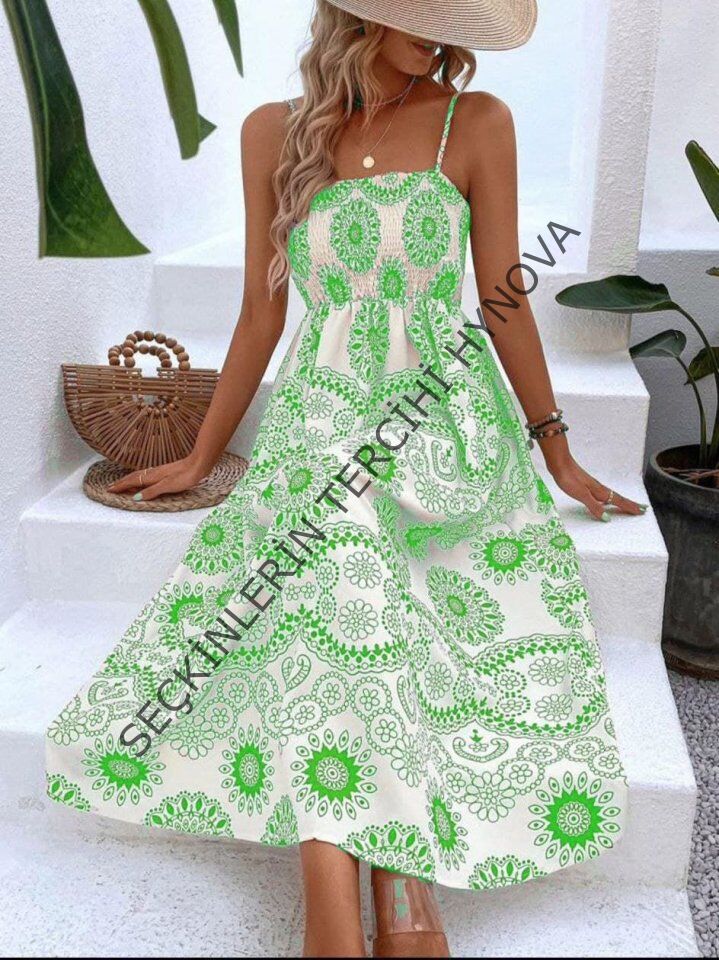 DİJİTAL BASKILI ELBİSE