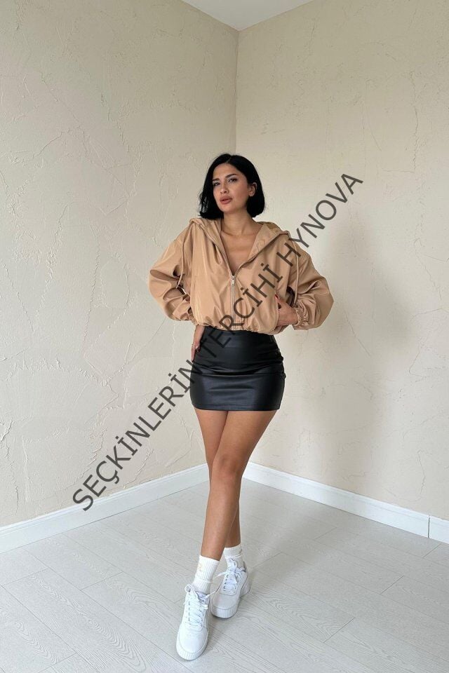 Vizon Kısa Fermuarlı Bomber Ceket