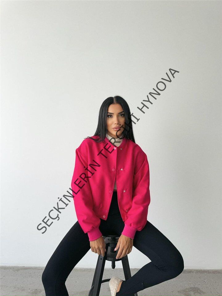 BOMBER MONT CYRUS KUMAŞ - Fuşya