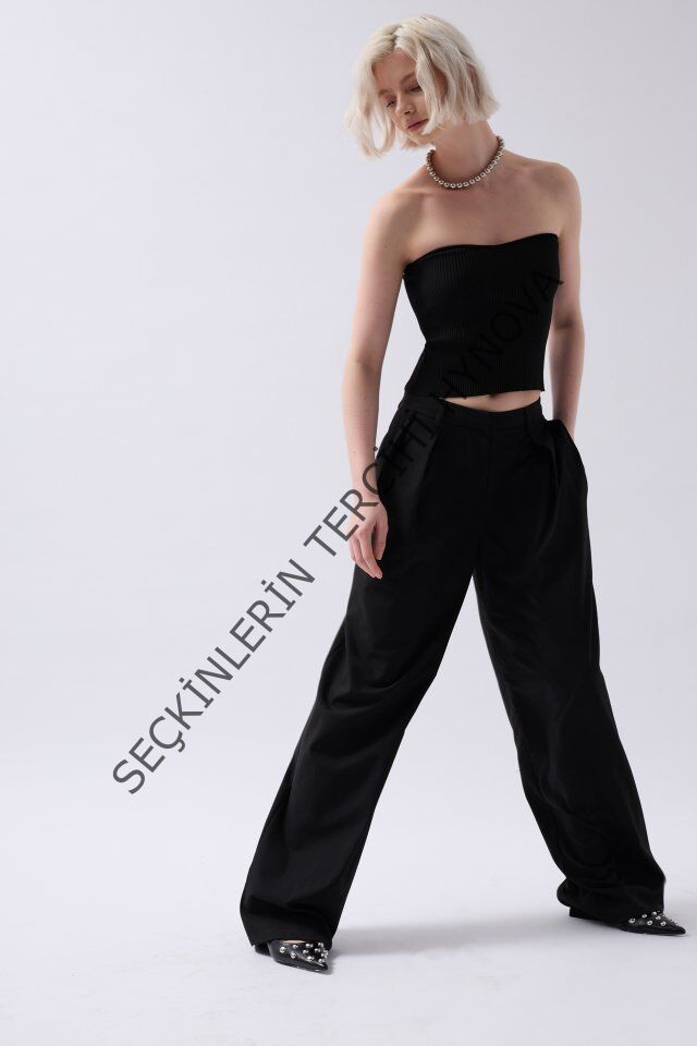 Straplez Dokulu Crop