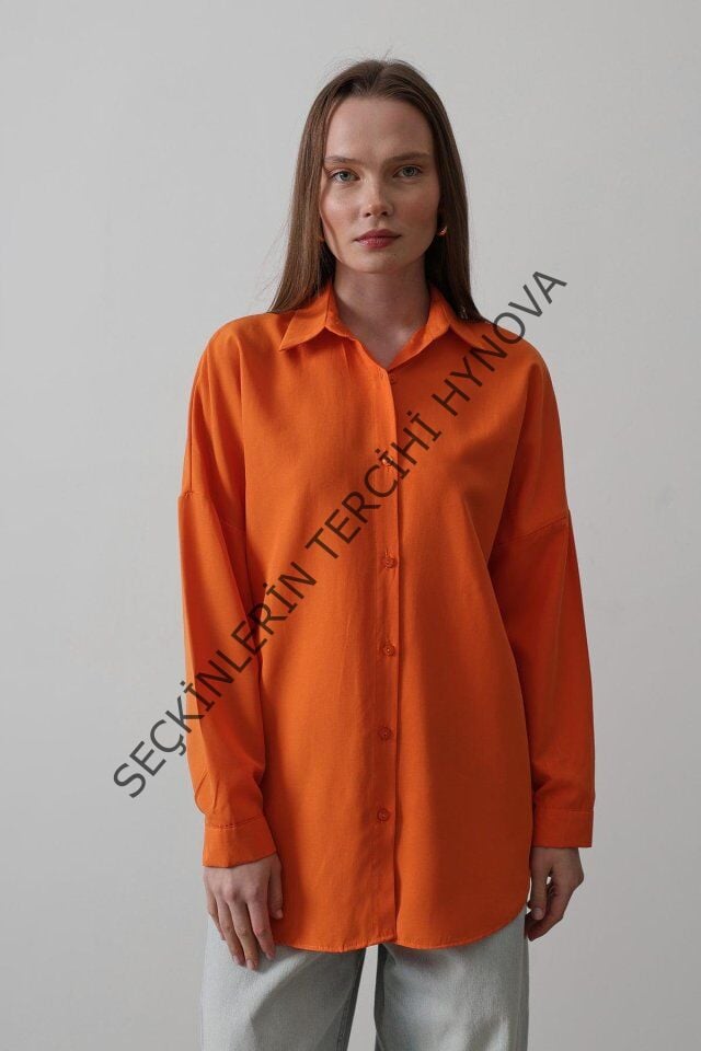 Uzun Kol Gömlek - Oranj