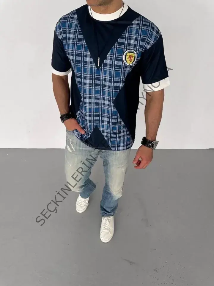 Unisex Bisiklet Yaka Baskılı Oversize T-Shirt - Siyah