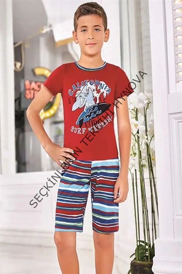 Erkek Çocuk Kaprili Takımı %100 Pamuklu 5331