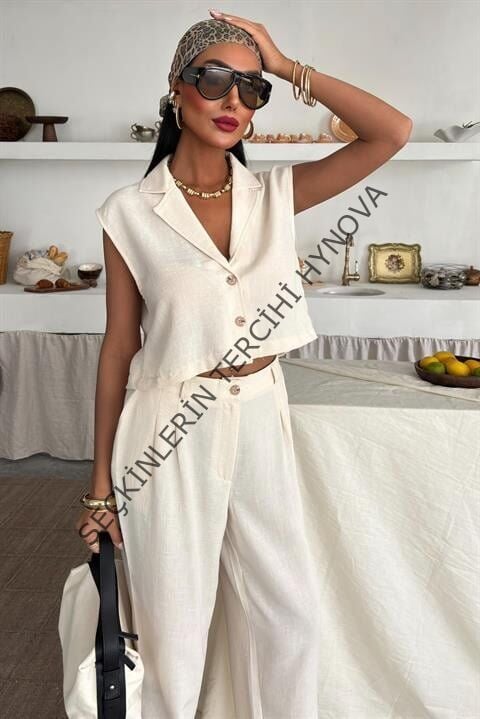 Zoe Crop Yelek Takım 9744-08