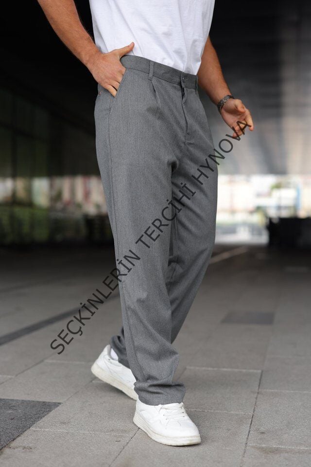 Erkek Beli Lastikli Baggy Pantolon