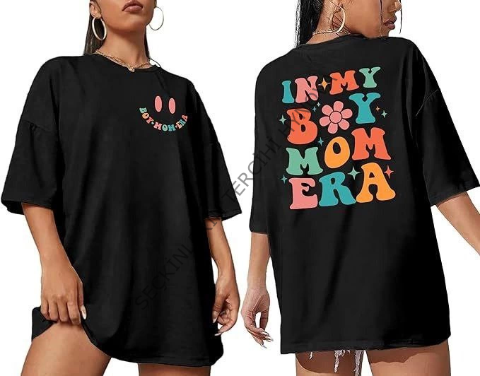 Bisiklet Yaka Kısa Kol Baskılı T-shirt - Siyah