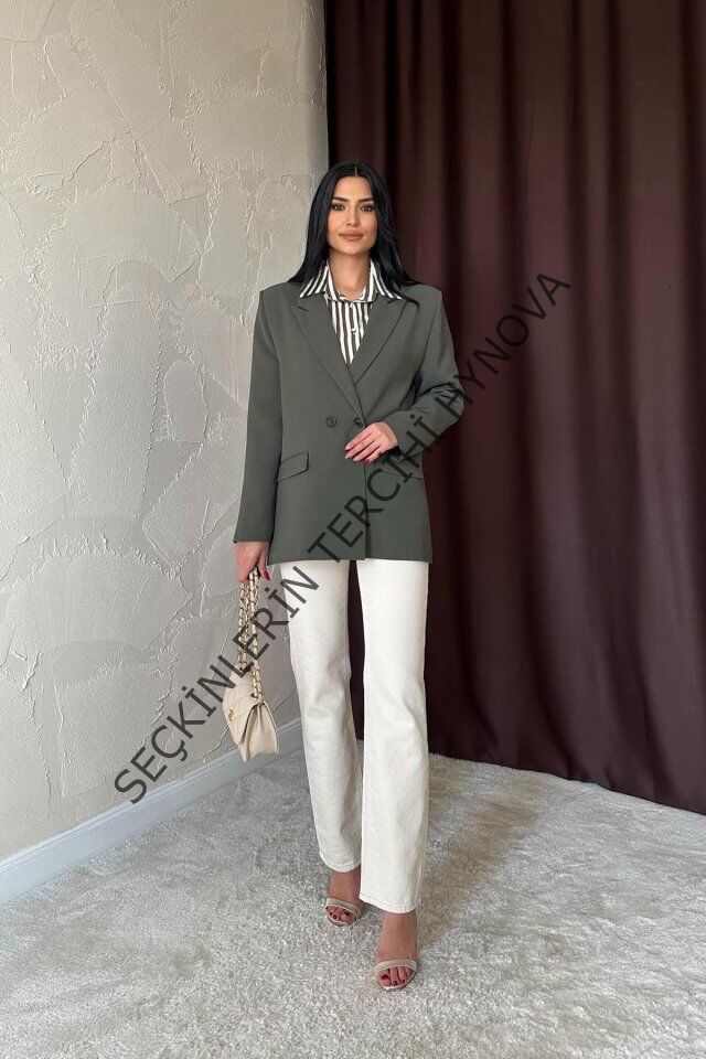 Haki Blazer Ceket