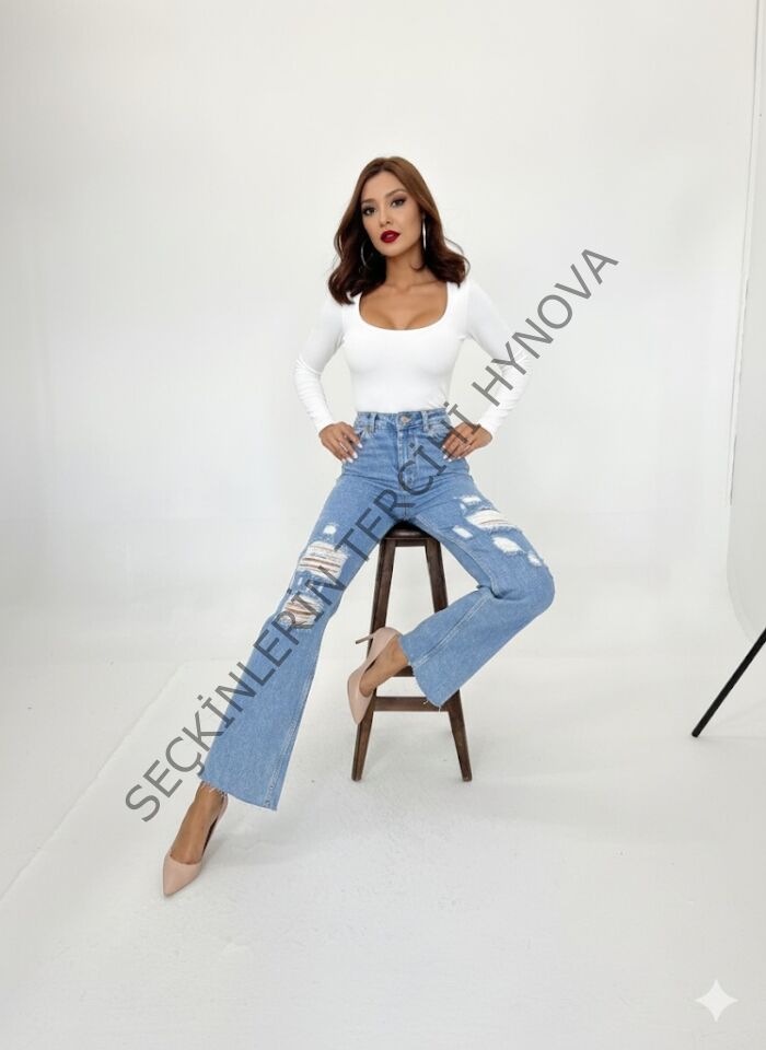 5747 KOT PANTOLON-MAVİ