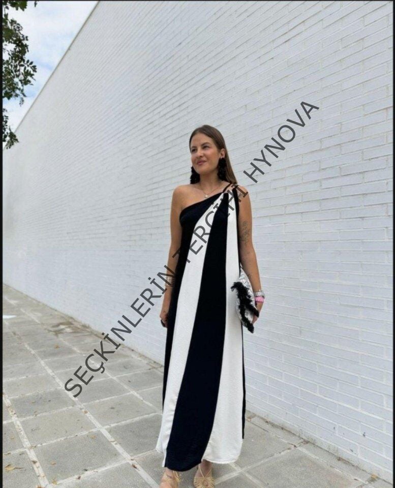 ÇİFT RENKLİ ELBİSE