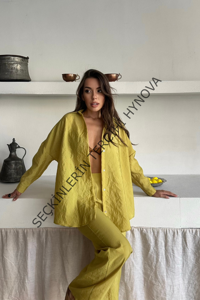 GÖMLEK-PANTOLON TAKIM CUPRA KUMAŞ - Yağ Yeşili