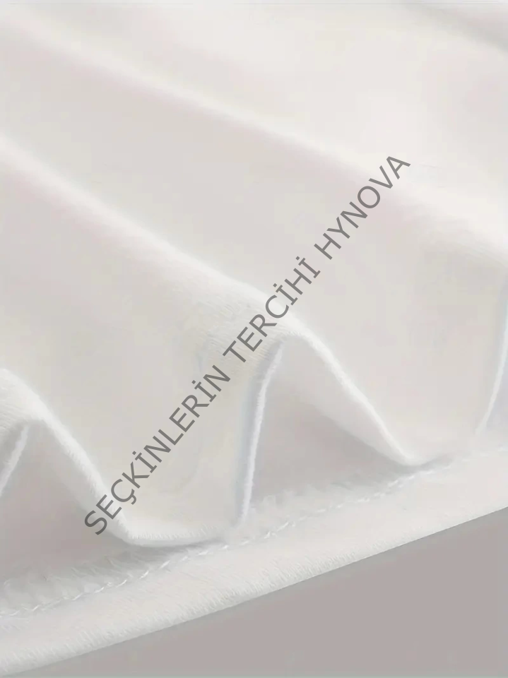 Baskılı Oversize Bisiklet Yaka T-shirt - Beyaz