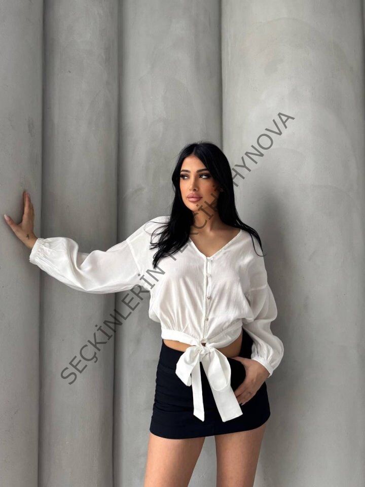 Bağlama Detaylı Gömlek