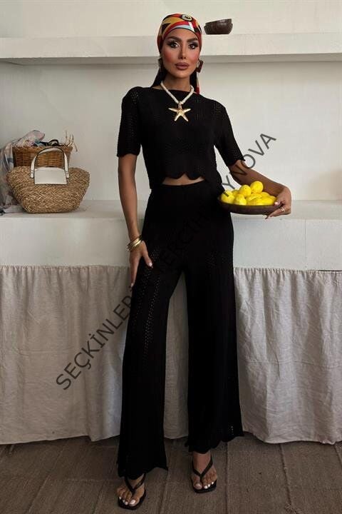 Triko Bluz Pantolon İkili Takım 10084-025