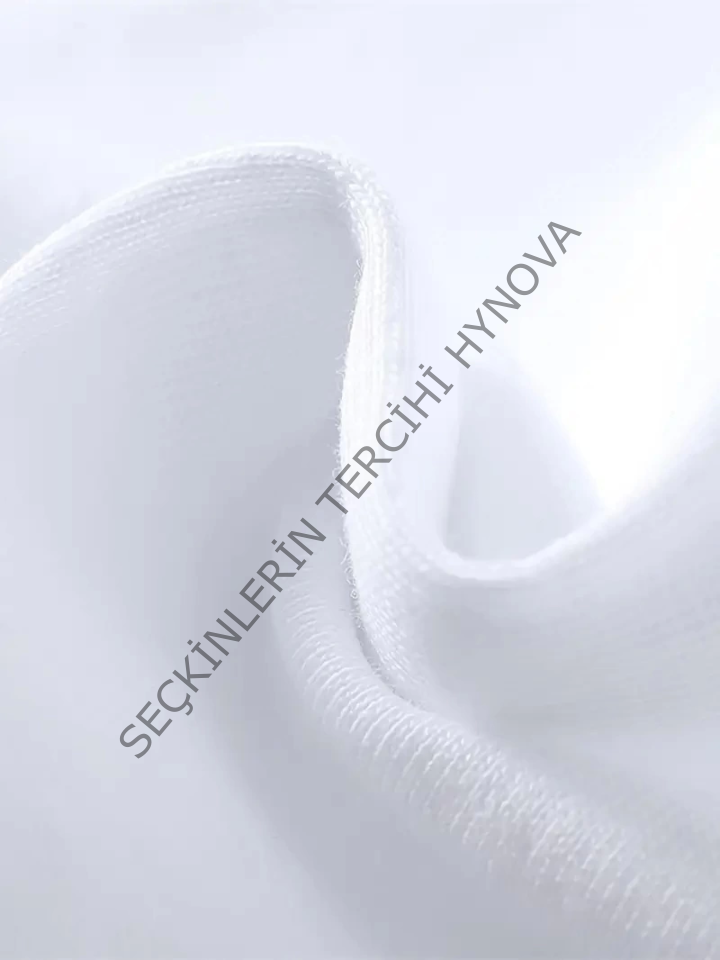 Baskılı Oversize Bisiklet Yaka T-shirt - Beyaz