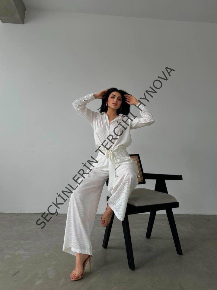 Gömlek - Pantolon Saten İkili Takım