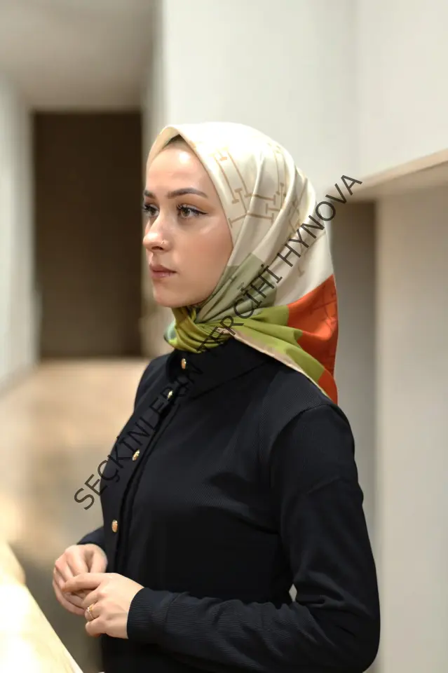 Akel Alfa Twill Eşarp  Geometrik Desenli