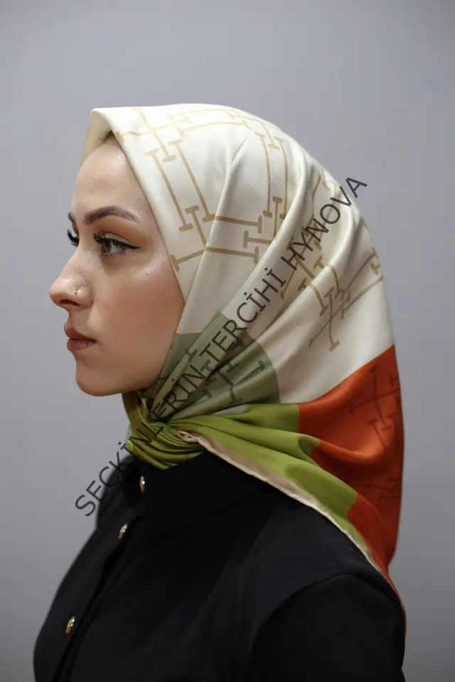 Akel Alfa Twill Eşarp  Geometrik Desenli