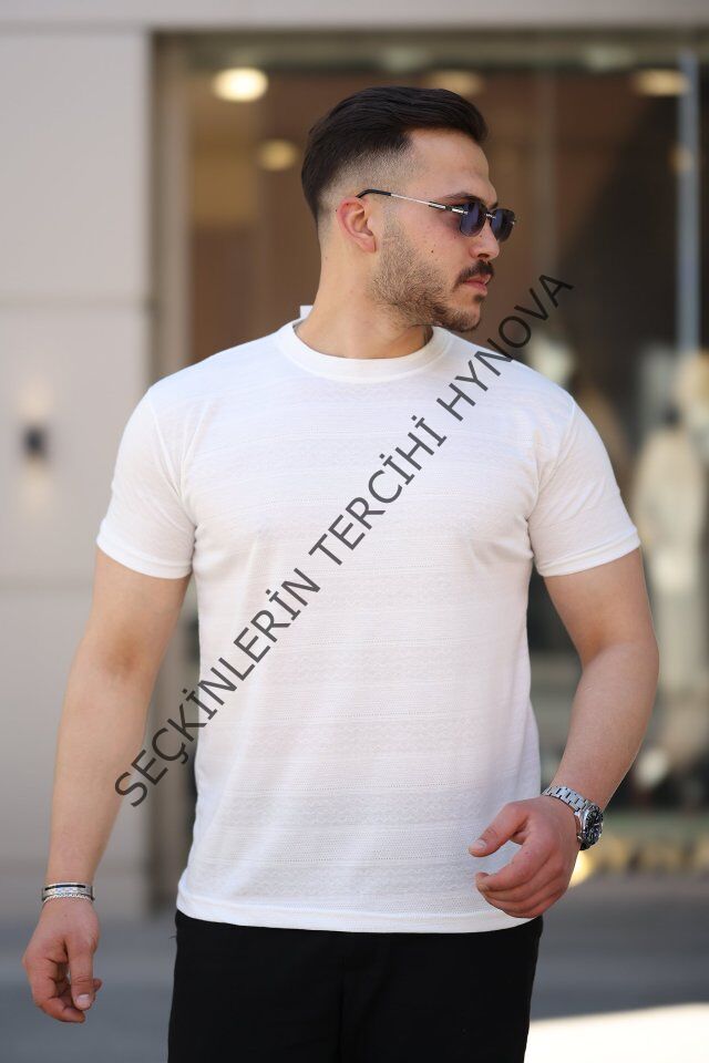 Erkek Mini Jakarlı Kısa Kollu T-shirt