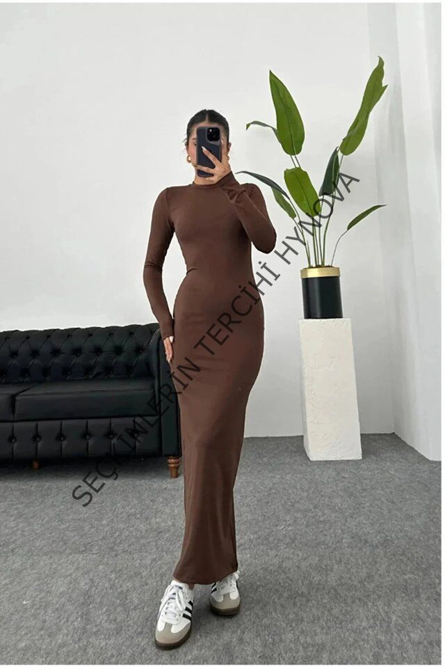 Kadın Uzun Kollu Maxi Elbise