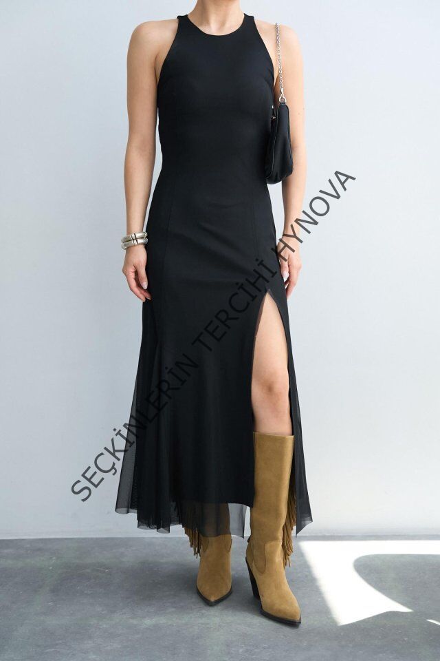 Tül Elbise - Siyah