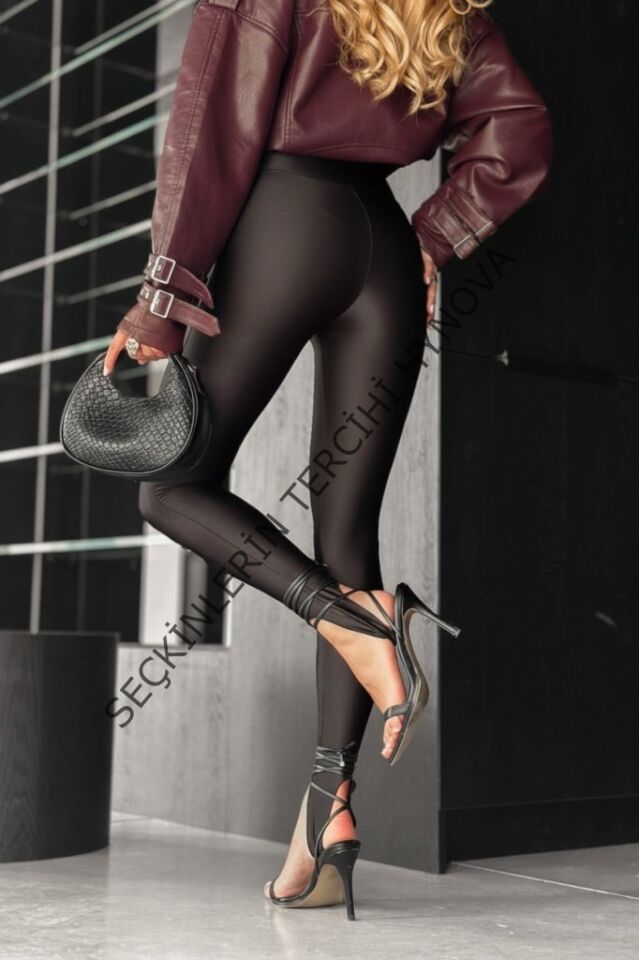 Kadın Yüksek Bel Topuk Altından Geçmeli Dalgıç Tayt