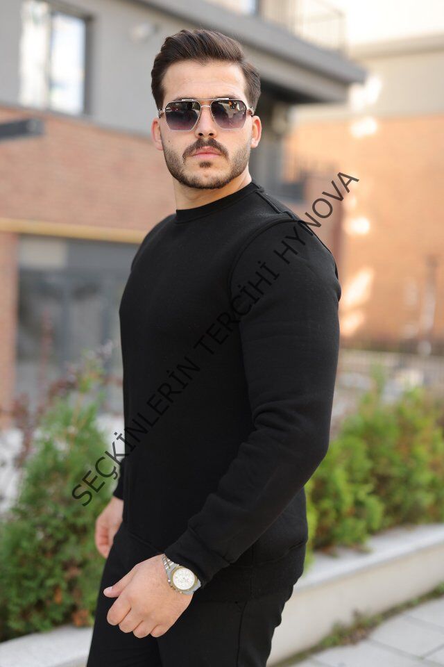 Erkek Üç İplik Şardonlu Sweatshirt