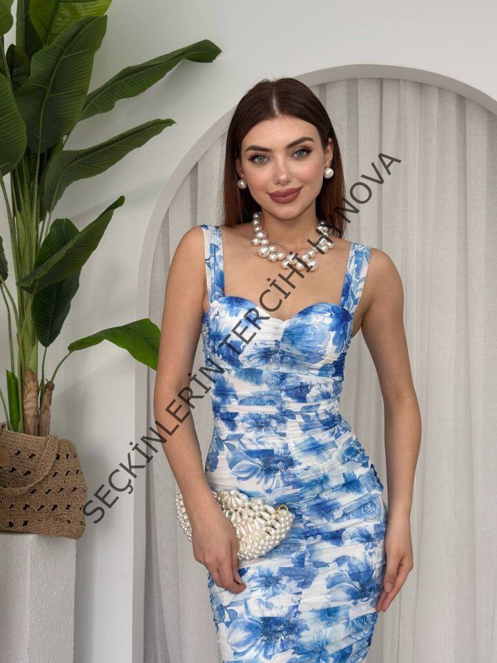 Peran Büzgülü Elbise