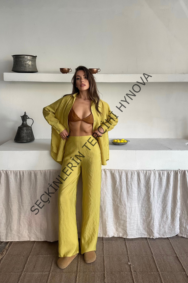 GÖMLEK-PANTOLON TAKIM CUPRA KUMAŞ - Yağ Yeşili