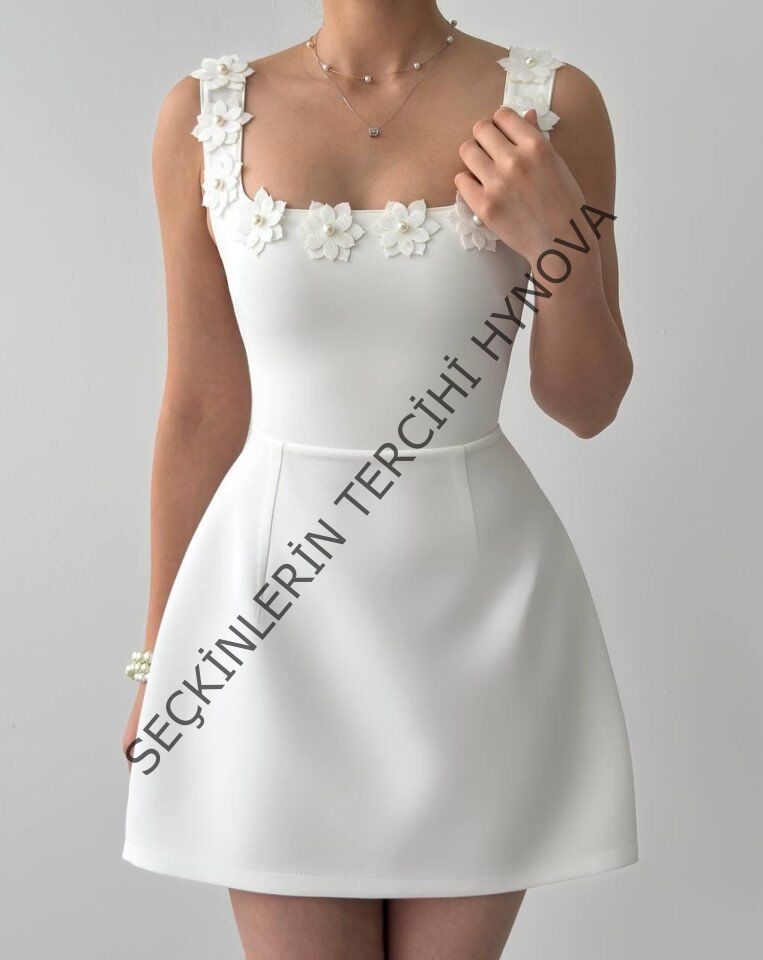 Alyosa Çiçek Detaylı Elbise