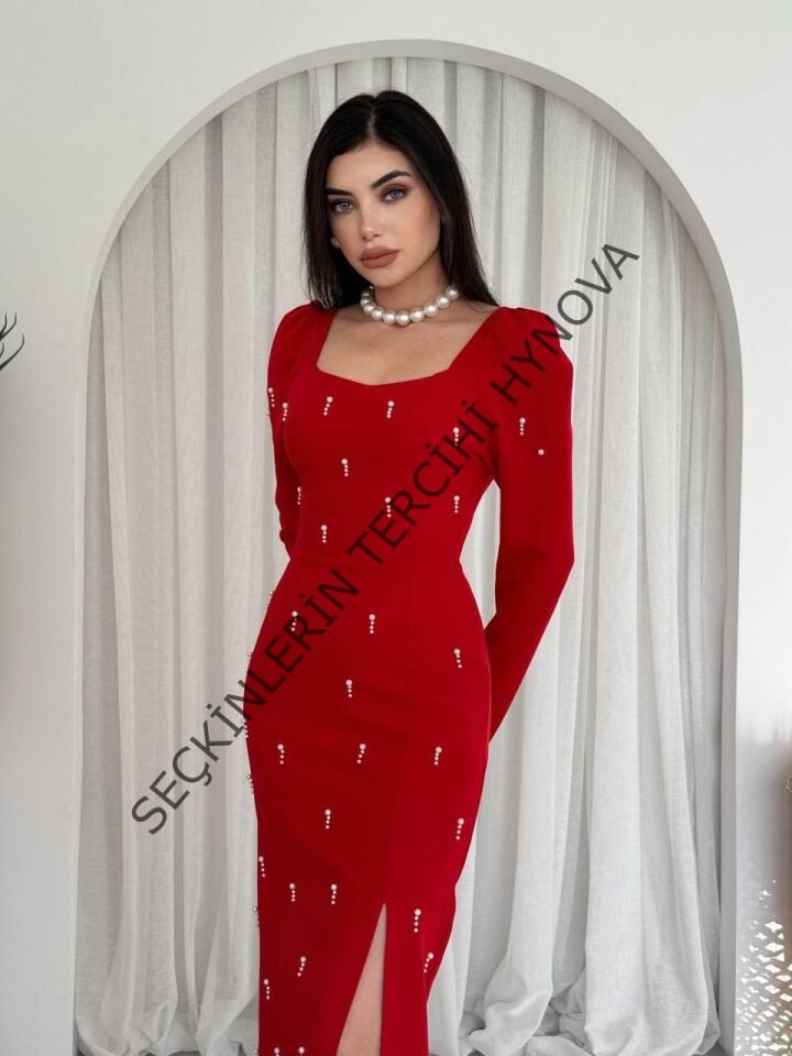 Akit İnci Detaylı Elbise