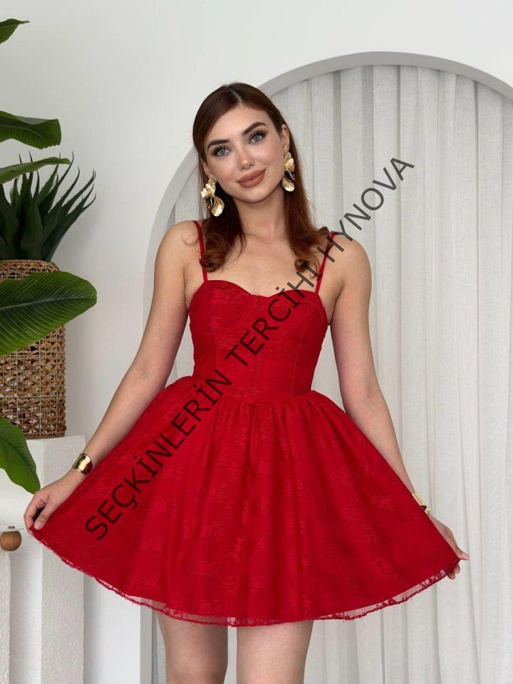 Toba İp Askılı Elbise