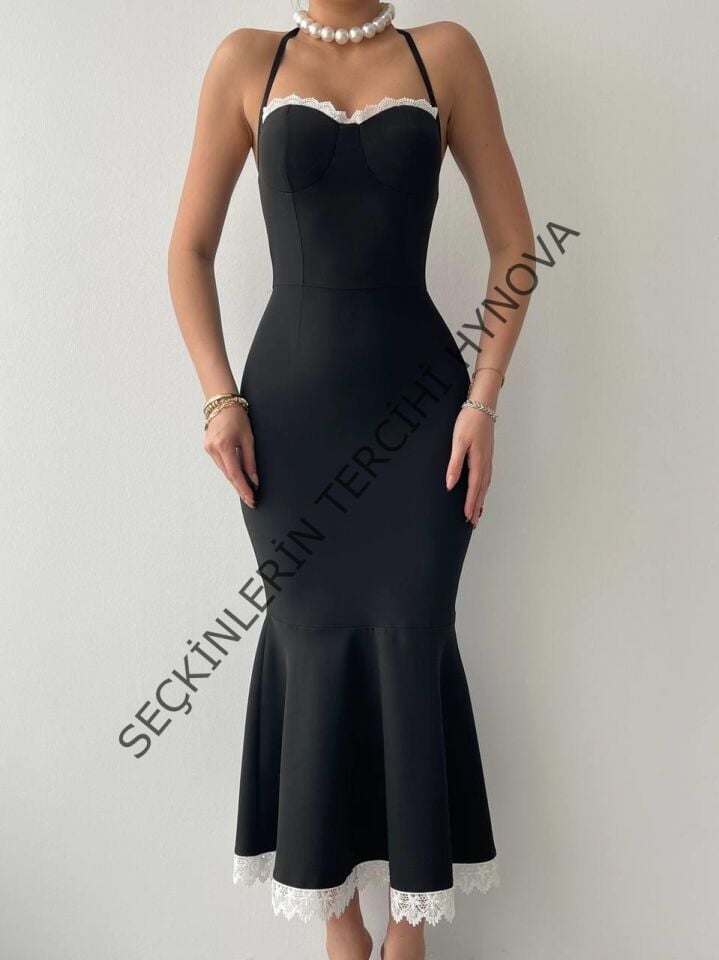 Monea Boyundan Bağlamalı Elbise