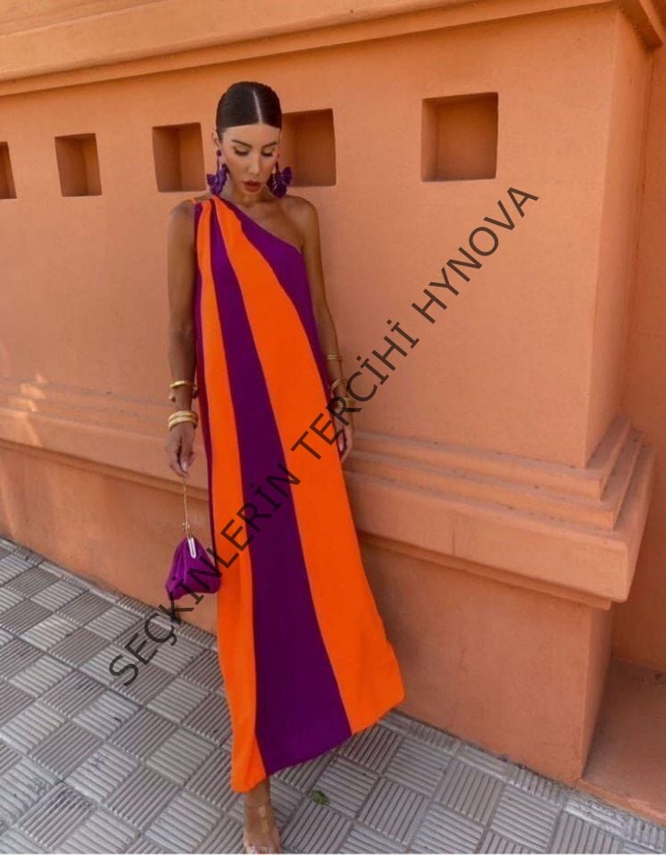 ÇİFT RENKLİ ELBİSE