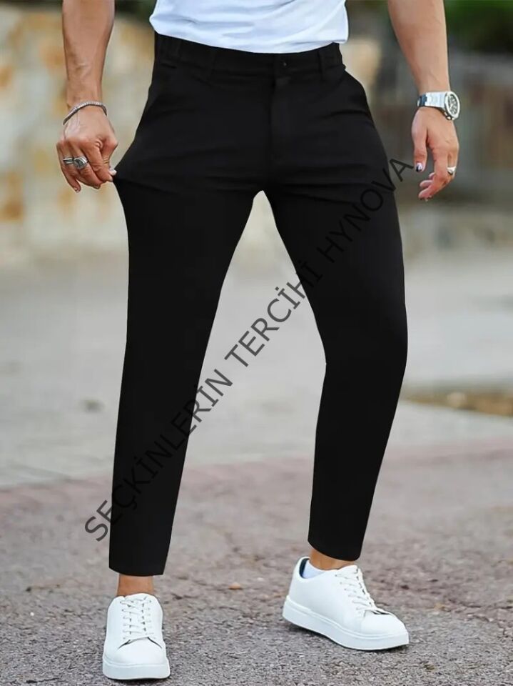 Erkek Cepli Slimfit Atlas Pantolon