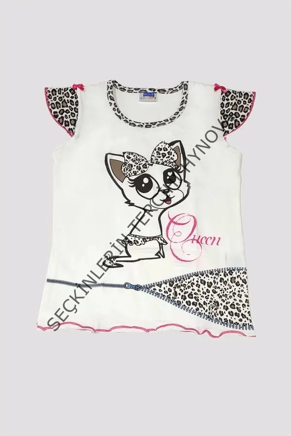 Kız Çocuk Leopar Desenli Pijama Takımı 6529