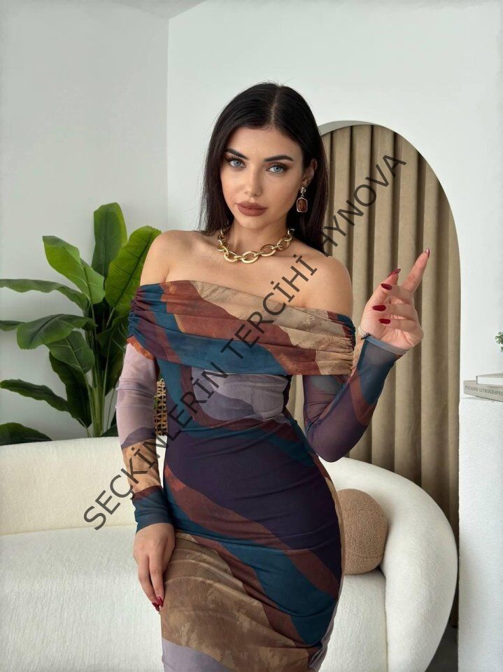 Sevilla Madonna Yaka Tül Elbise