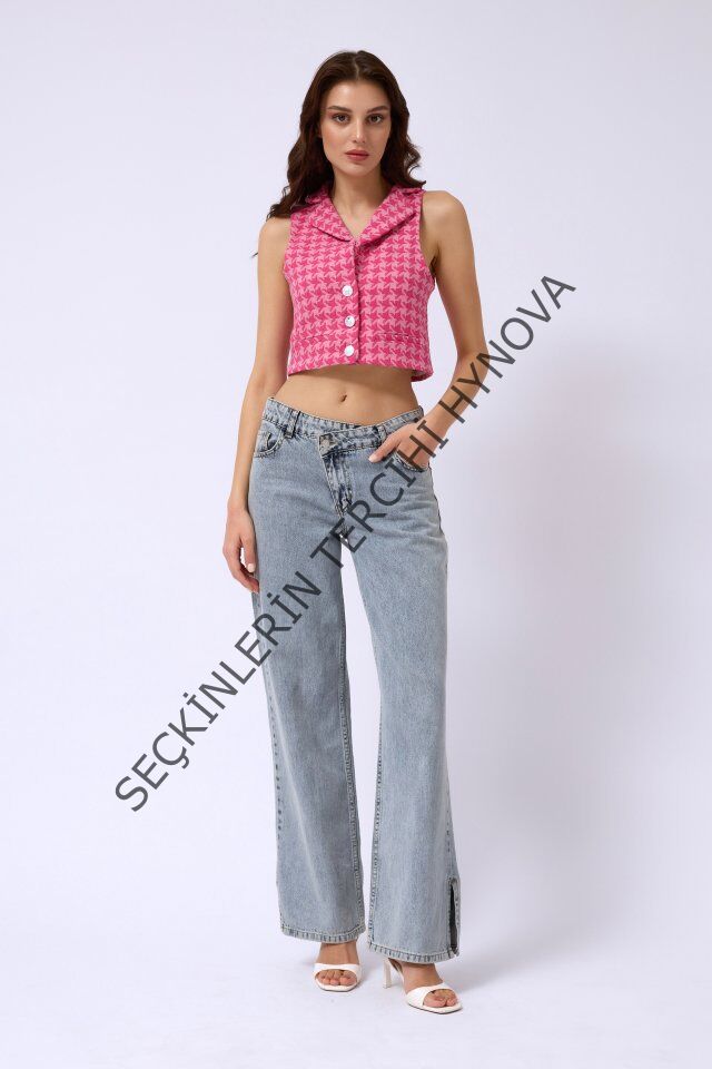 Kazayağı Crop Yelek