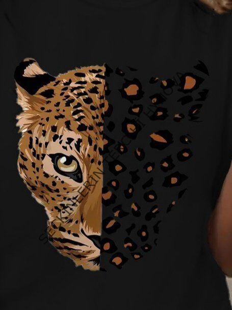 Kadın Kısa Kollu Bisiklet Yaka Desenli Viskon Bluz