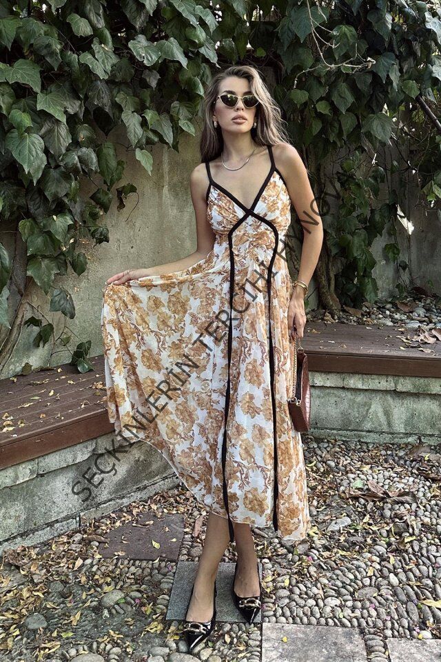 Biyeli Elbise - Taş